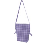 Purple Plaid Tartan 2 Folding Shoulder Bag