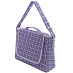 Purple Plaid Tartan 2 Box Up Messenger Bag