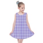 Purple Plaid Tartan 2 Kids  Summer Dress