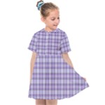 Purple Plaid Tartan 2 Kids  Sailor Dress