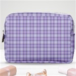 Purple Plaid Tartan 2 Make Up Pouch (Medium)