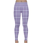 Purple Plaid Tartan 2 Lightweight Velour Classic Yoga Leggings