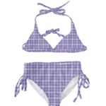 Purple Plaid Tartan 2 Kids  Classic Bikini Set