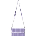 Purple Plaid Tartan 2 Mini Crossbody Handbag