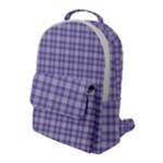 Purple Plaid Tartan 2 Flap Pocket Backpack (Large)