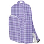 Purple Plaid Tartan 2 Double Compartment Backpack