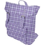 Purple Plaid Tartan 2 Buckle Up Backpack