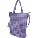 Purple Plaid Tartan 2 Shoulder Tote Bag