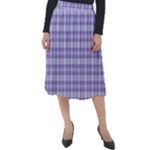 Purple Plaid Tartan 2 Classic Velour Midi Skirt 