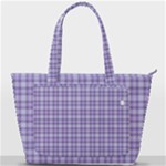 Purple Plaid Tartan 2 Back Pocket Shoulder Bag 