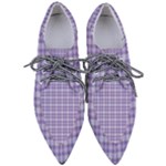 Purple Plaid Tartan 2 Pointed Oxford Shoes