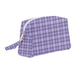 Purple Plaid Tartan 2 Wristlet Pouch Bag (Medium)