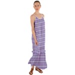 Purple Plaid Tartan 2 Cami Maxi Ruffle Chiffon Dress