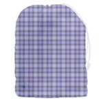 Purple Plaid Tartan 2 Drawstring Pouch (3XL)