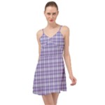 Purple Plaid Tartan 2 Summer Time Chiffon Dress