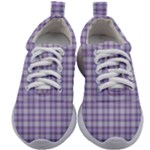 Purple Plaid Tartan 2 Kids Athletic Shoes