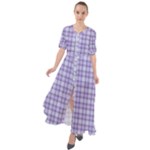 Purple Plaid Tartan 2 Waist Tie Boho Maxi Dress