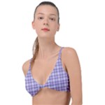 Purple Plaid Tartan 2 Knot Up Bikini Top