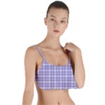 Purple Plaid Tartan 2 Layered Top Bikini Top 