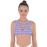 Purple Plaid Tartan 2 Bandaged Up Bikini Top