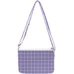 Purple Plaid Tartan 2 Double Gusset Crossbody Bag