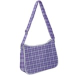 Purple Plaid Tartan 2 Zip Up Shoulder Bag