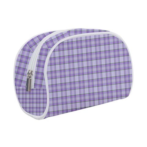 Purple Plaid Tartan 2 Make Up Case (Small) from ArtsNow.com