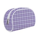 Purple Plaid Tartan 2 Make Up Case (Small)