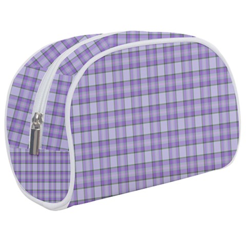 Purple Plaid Tartan 2 Make Up Case (Medium) from ArtsNow.com