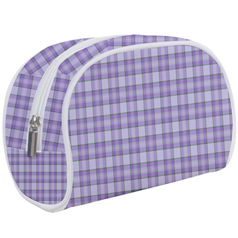 Purple Plaid Tartan 2 Make Up Case (Large) from ArtsNow.com