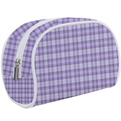 Purple Plaid Tartan 2 Make Up Case (Large) from ArtsNow.com