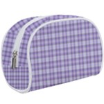 Purple Plaid Tartan 2 Make Up Case (Large)