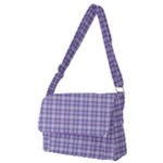 Purple Plaid Tartan 2 Full Print Messenger Bag (M)