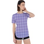 Purple Plaid Tartan 2 Perpetual Short Sleeve T-Shirt