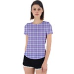 Purple Plaid Tartan 2 Back Cut Out Sport T-Shirt