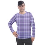 Purple Plaid Tartan 2 Men s Pique Long Sleeve T-Shirt