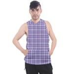 Purple Plaid Tartan 2 Men s Sleeveless Hoodie