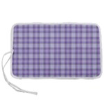 Purple Plaid Tartan 2 Pen Storage Case (M)