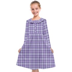 Purple Plaid Tartan 2 Kids  Midi Sailor Dress from ArtsNow.com