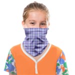 Purple Plaid Tartan 2 Face Covering Bandana (Kids)