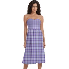 Purple Plaid Tartan 2 Knee