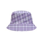 Purple Plaid Tartan 2 Inside Out Bucket Hat (Kids)