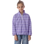 Purple Plaid Tartan 2 Kids  Half Zip Hoodie