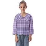 Purple Plaid Tartan 2 Kids  Sailor Shirt