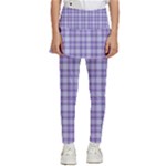 Purple Plaid Tartan 2 Kids  Skirted Pants