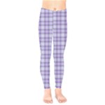 Purple Plaid Tartan 2 Kids  Classic Winter Leggings