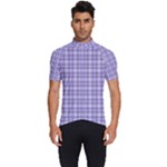 Purple Plaid Tartan 2 Men s Short Sleeve Cycling Jersey