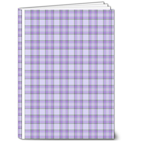 Purple Plaid Tartan 2 5  x 7  Hardcover Notebook from ArtsNow.com