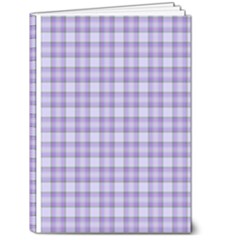 Purple Plaid Tartan 2 5  x 7  Hardcover Notebook from ArtsNow.com