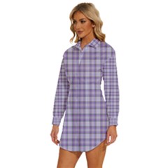 Womens Long Sleeve Shirt Dress 